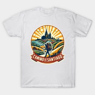 Buen Camino! El Camino de Santiago de Compostela - The Way of Saint James - Peregrino Pilgrim - Camino Frances Ingles Primitivo, Shirt, Hoodie, Mug, Tote, Sticker, Souvenir, etc T-Shirt